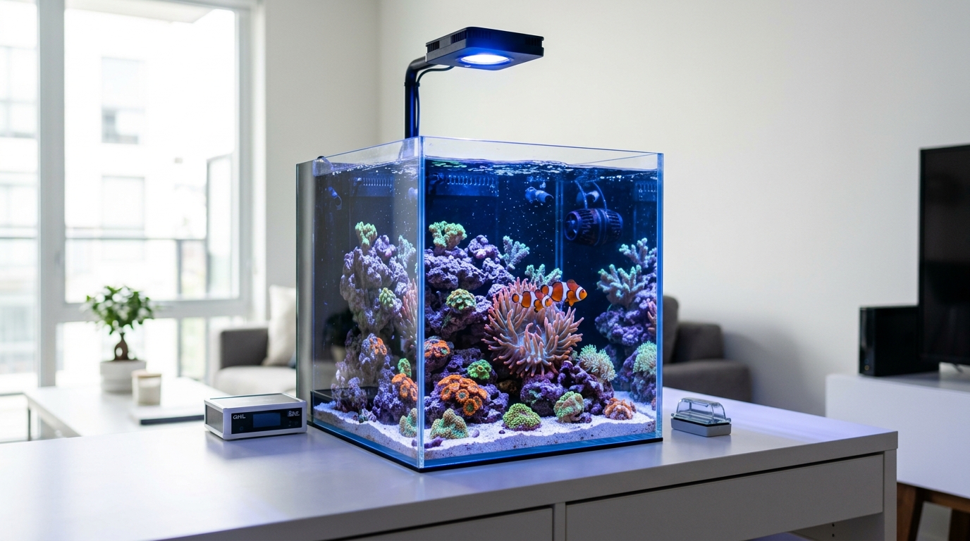 Pronto para rodar | Aquário Completo Oceantech 71L + Casal de Palhaços